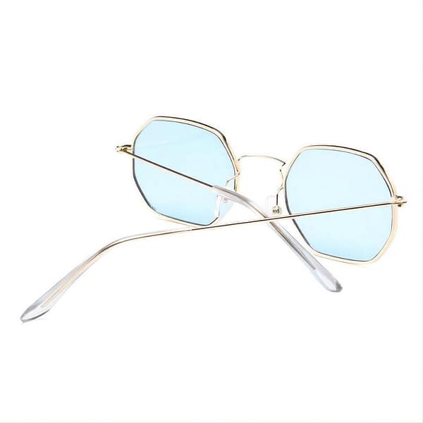 Octagon-Shape Metal-Framed Classic Sunglasses