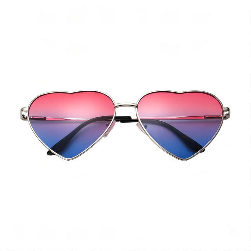 Love Heart Shaped Sunglasses Metal Frame