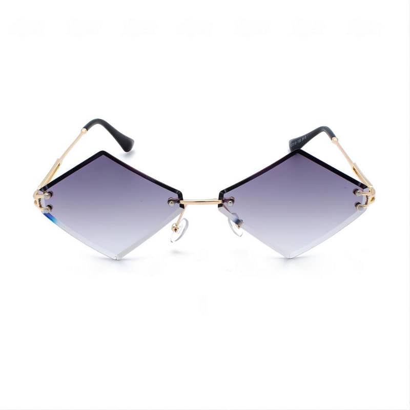 Frameless Diamond Shaped Sunglasses